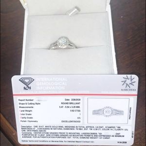 MARCHESA DIAMOND RING 1 CT. T.W.IN 18K WHITE GOLD. 💍